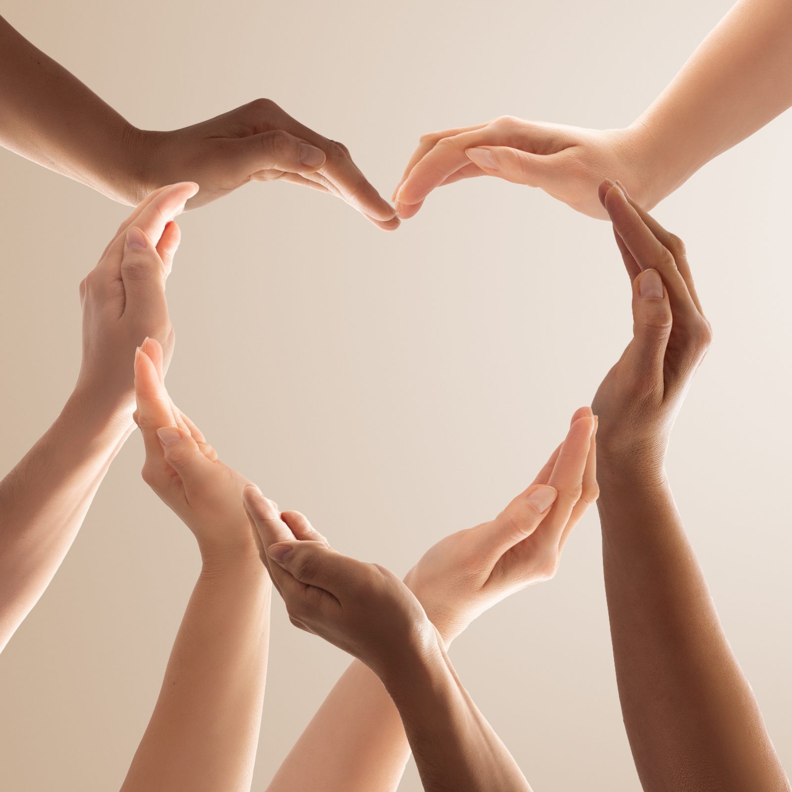 The concept of unity, cooperation, teamwork and charity. Teamwork